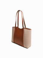The Greenwich Mixed-Media Tote (Toasted Oat)