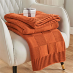Checkered Knit Blanket