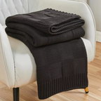 Checkered Knit Blanket
