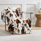 Cow Faux Fur Throw