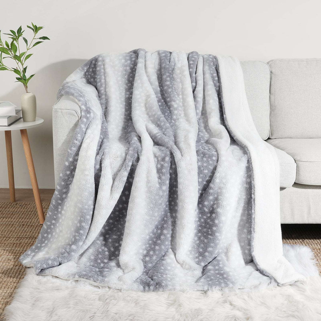 Deer Faux Fur Throw