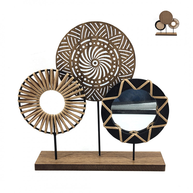 The Artisan Rattan & Wood Centerpiece