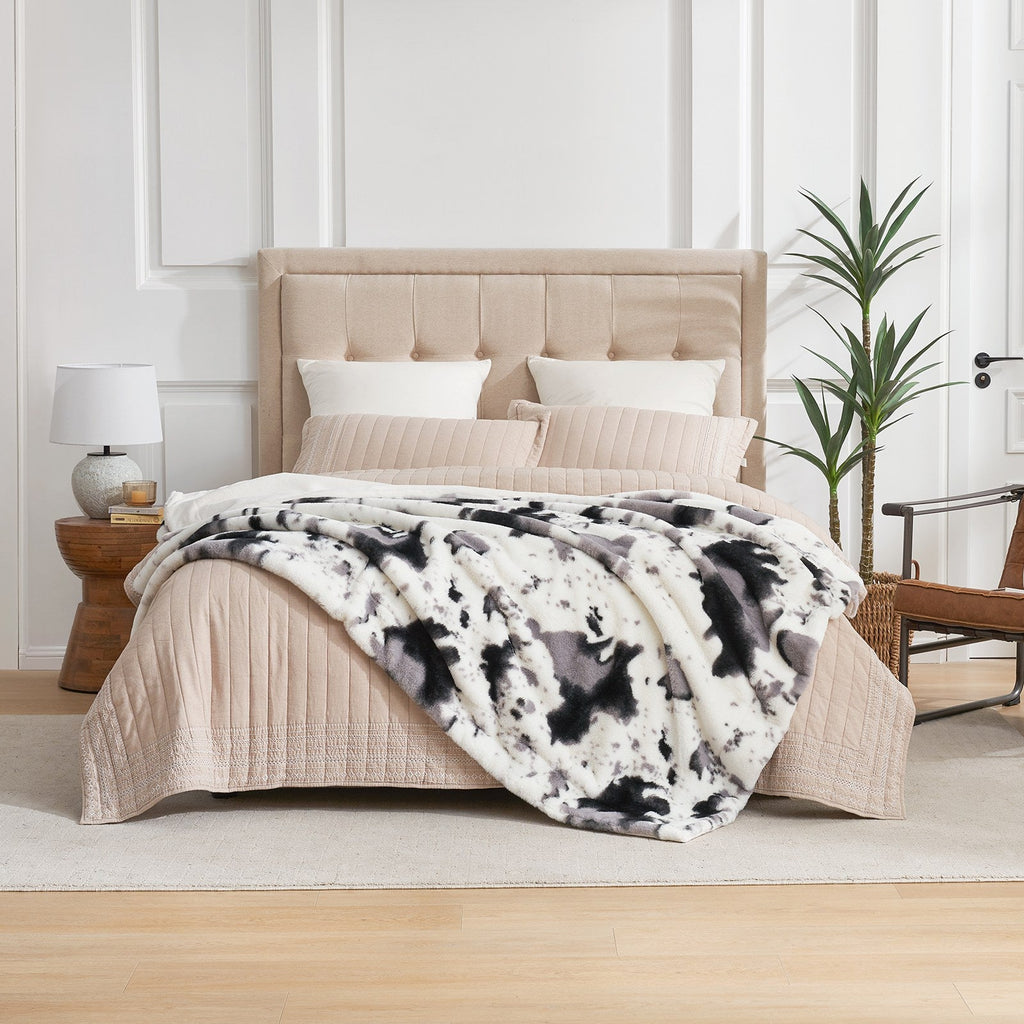 Cow Faux Fur Throw