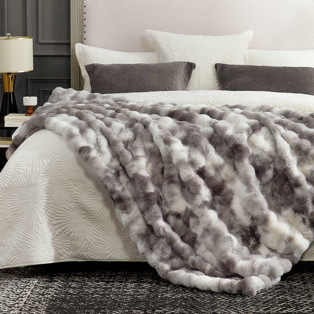 Tie-Dye Faux Fur Throw