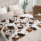 Cow Faux Fur Throw