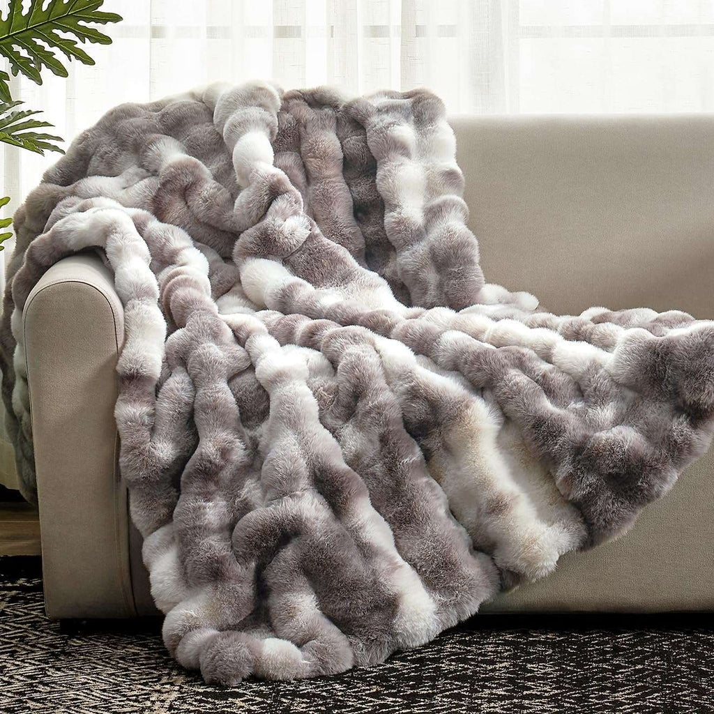 Tie-Dye Faux Fur Throw