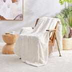 Checkboard Faux Fur Throw